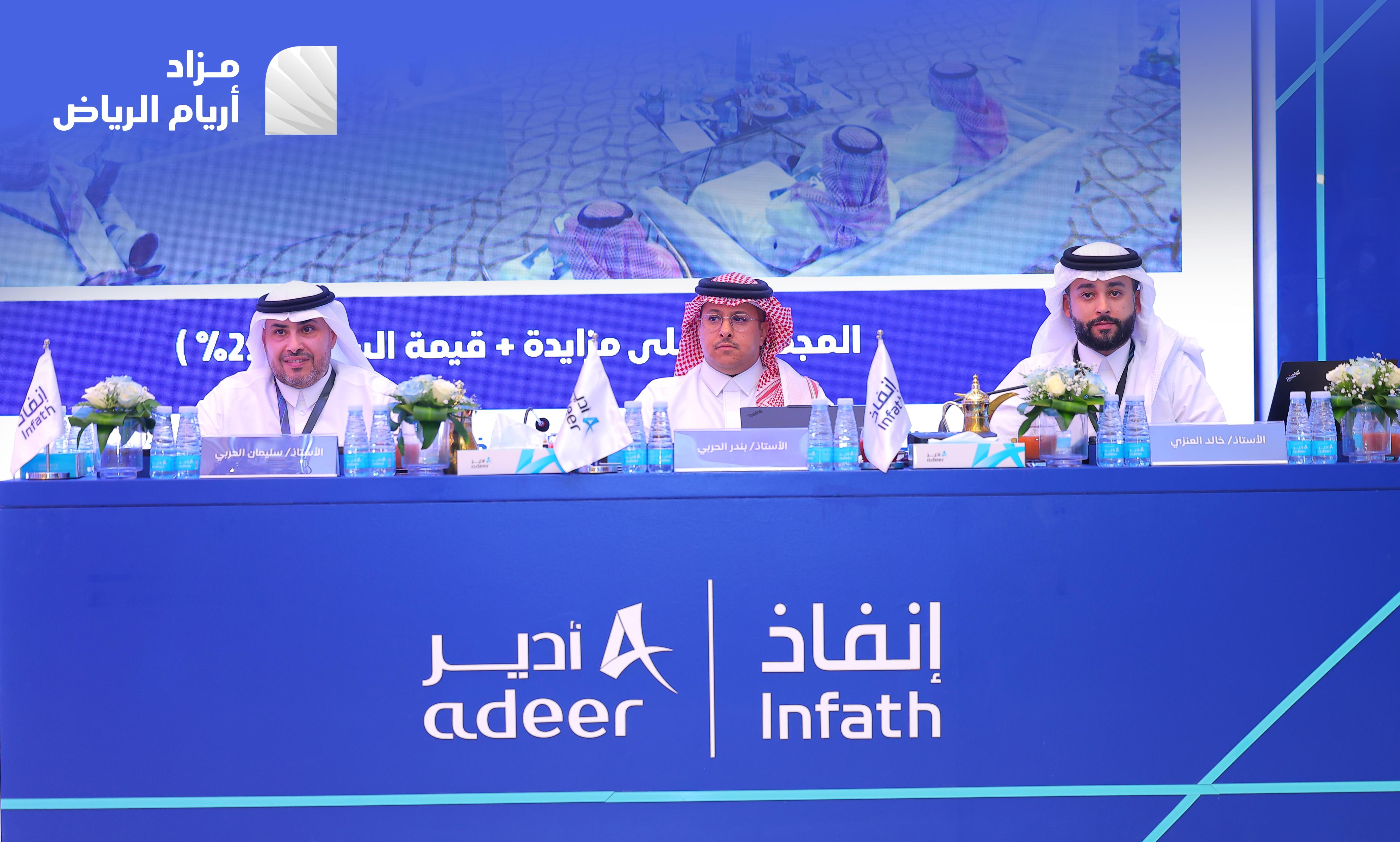 "أدير العقارية" تنجح في بيع كافة الفرص المطروحة بمزاد "أريام الرياض"